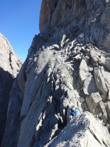 Vires pour rejoindre le haut du Spencer