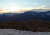 Coucher de soleil sur les Aiguilles Rouges