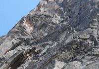 En rappel dans la Contamine Vaucher