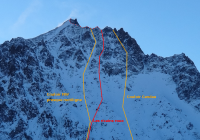 Topo voie Les Ricains Roux, Montagne des Agneaux