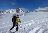 Fred. Au fond la Dent du Géant