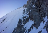 La cordée derrière nous prise en photo depuis la Gousseault Desmaison